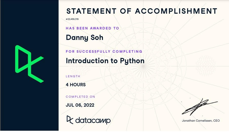 Introduction to python danny soh